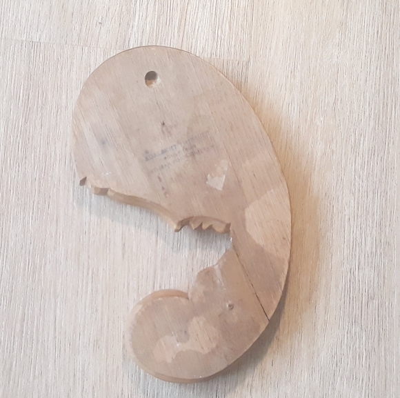 Vintage Hand Carved Adalbart Thibault Wooden Plaque Mother & Child - Picture 11 of 14